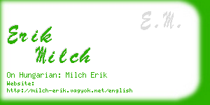 erik milch business card